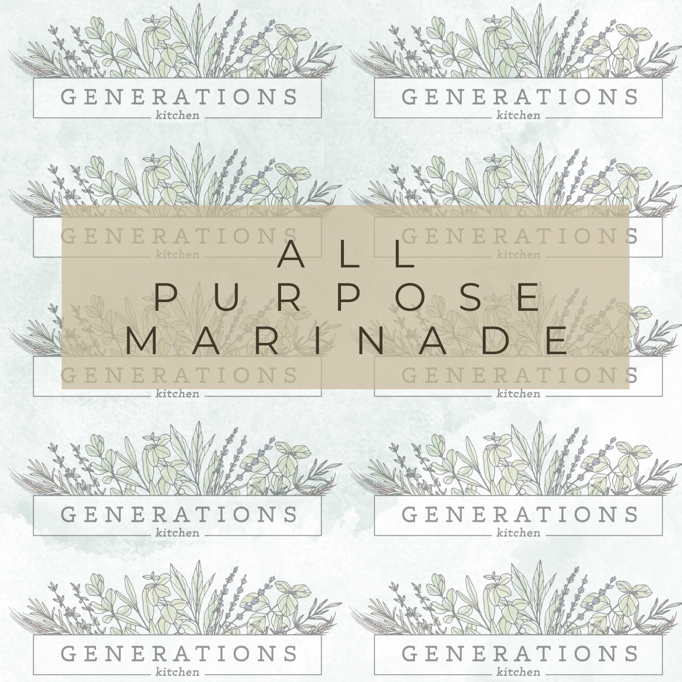 All Purpose Marinade