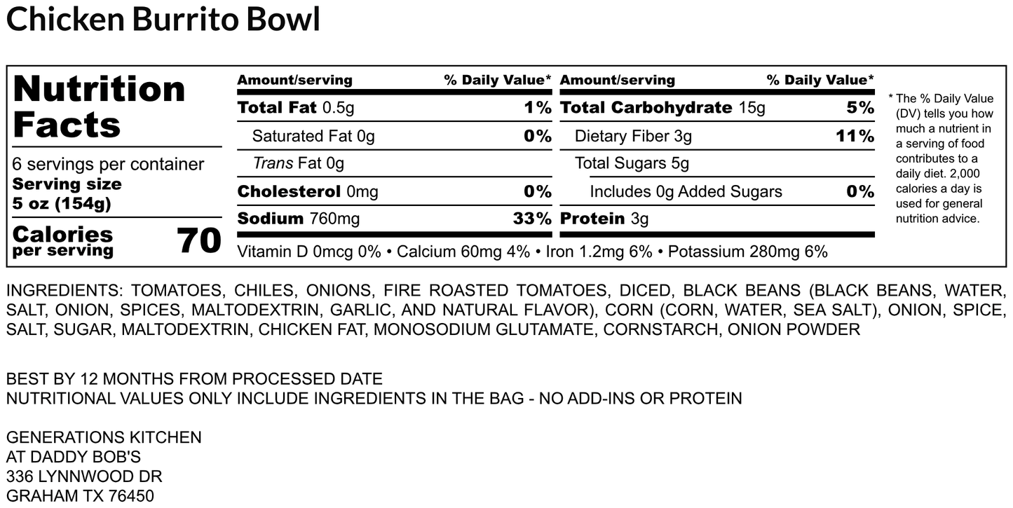Chicken Burrito Bowl