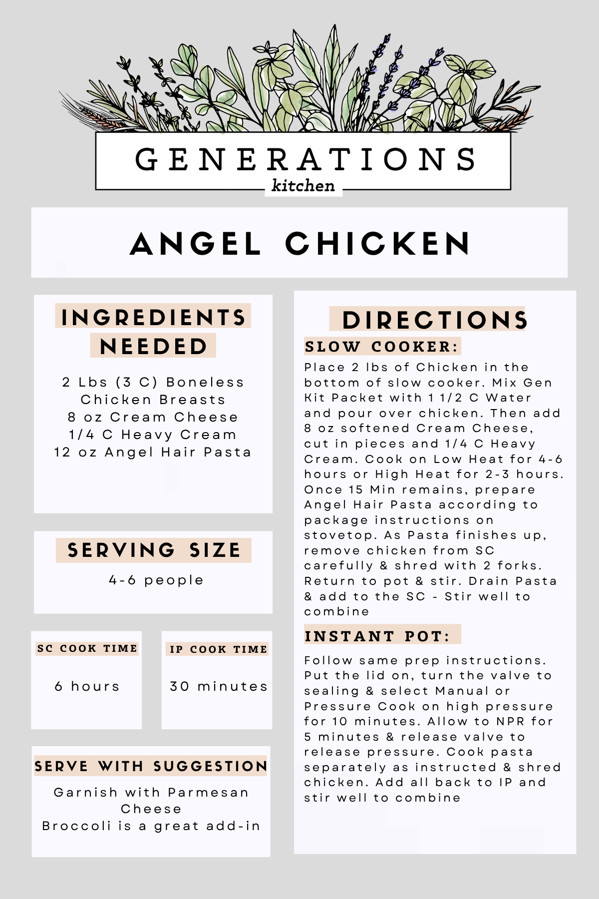Angel Chicken Dry Mix