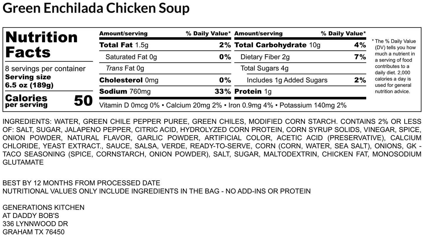 Green Chile Chicken Enchilada Soup