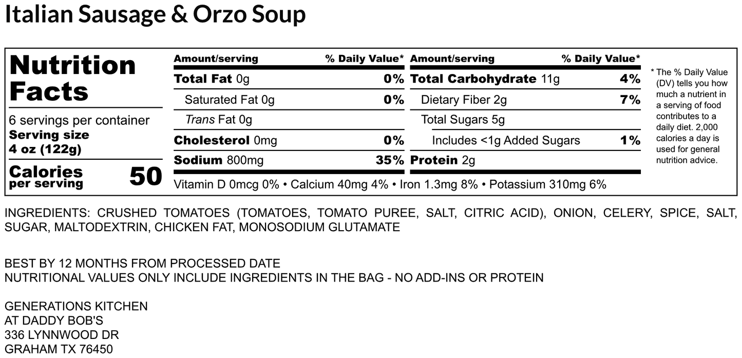Italian Sausage Orzo Soup