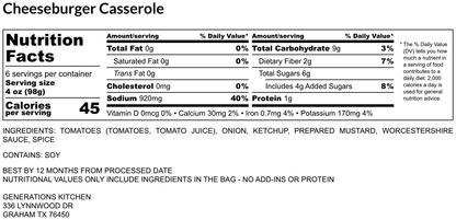 Cheeseburger Casserole