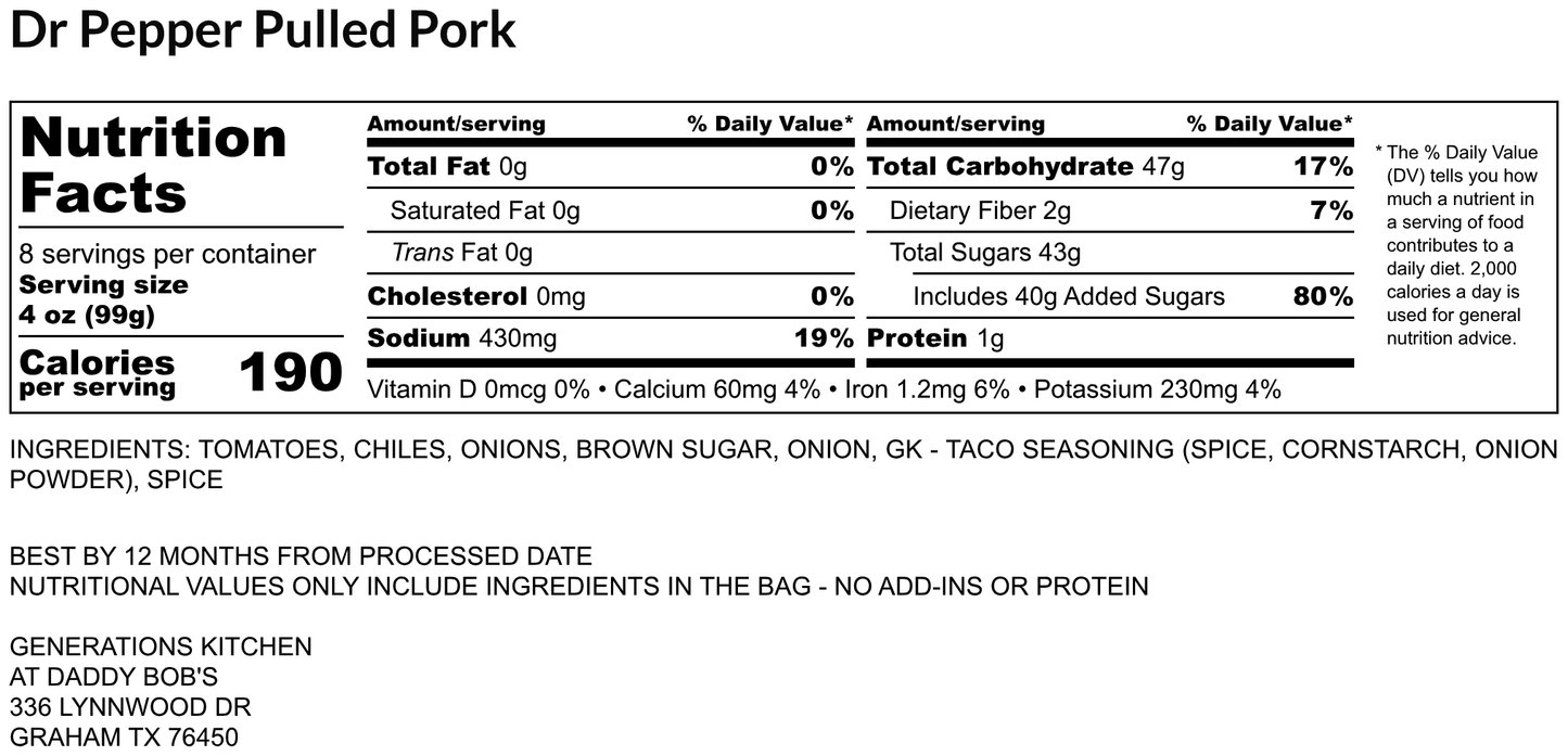 Dr Pepper Pulled Pork