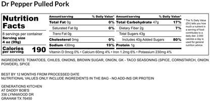 Dr Pepper Pulled Pork