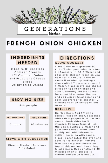French Onion Chicken Dry Mix