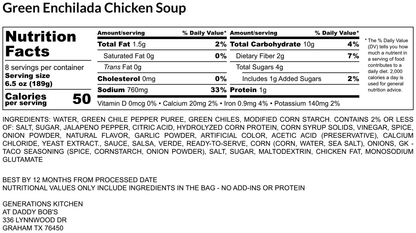 Green Chile Chicken Enchilada Soup