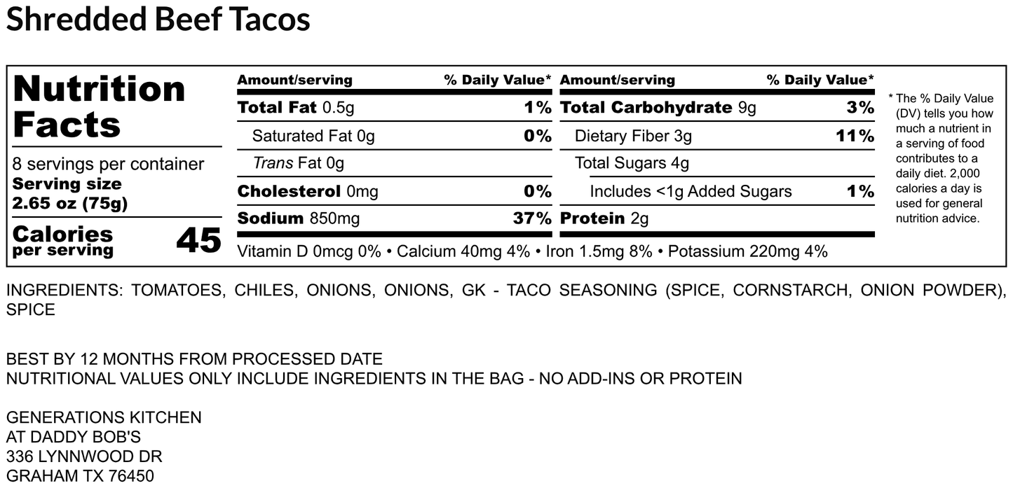 Shredded Beef Tacos